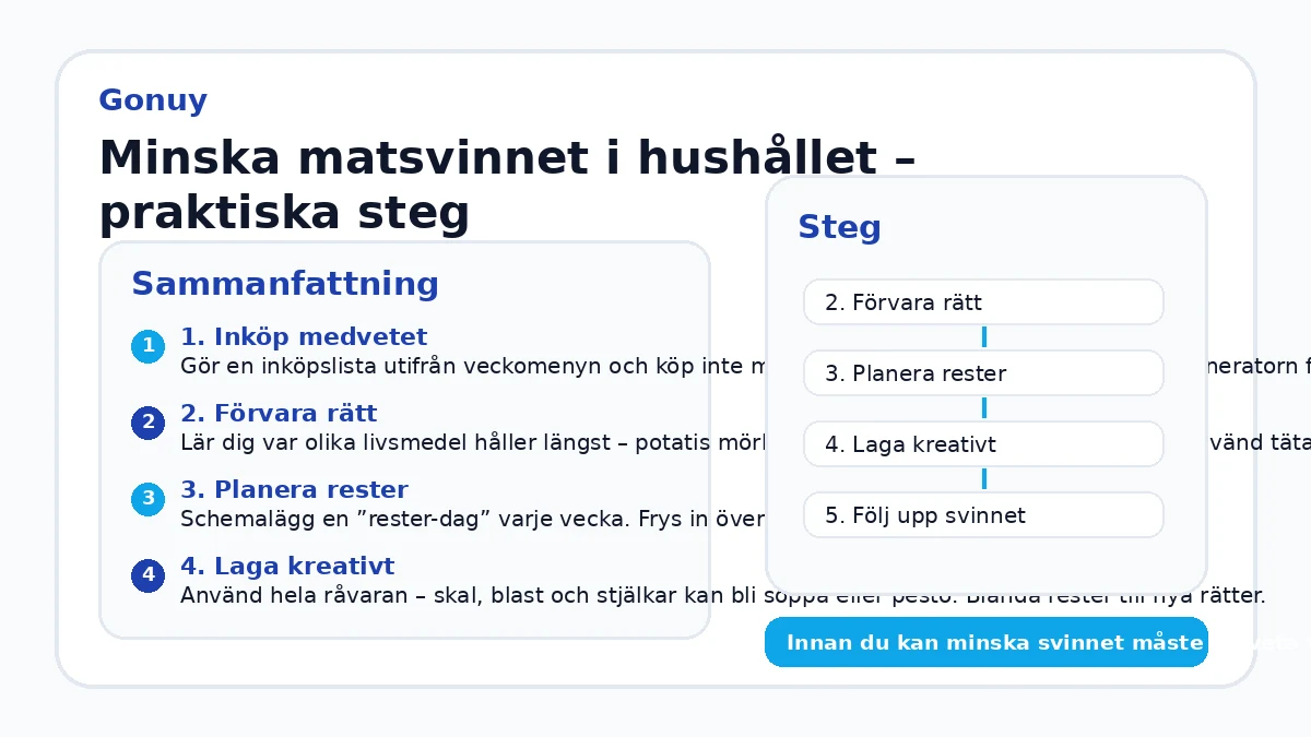 Minska matsvinnet i hushållet – praktiska steg
