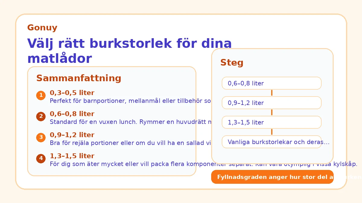 Välj rätt burkstorlek för dina matlådor