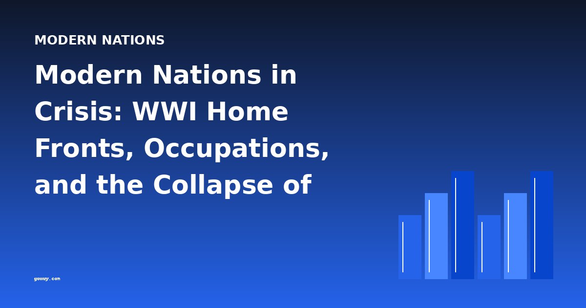 Modern Nations in Crisis: WWI Home Fronts, Occupations, and the Collapse of Empires