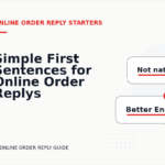 Simple First Sentences for Online Order Replys