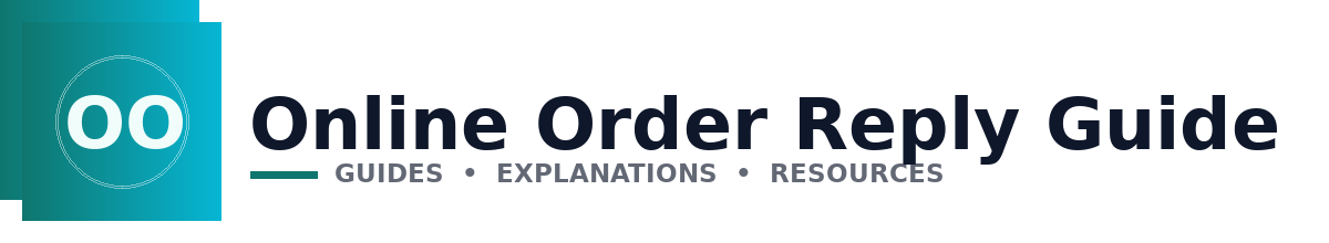 Online Order Reply Guide